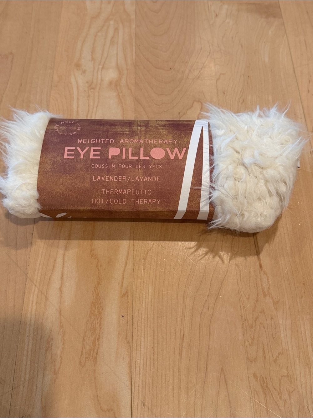 Anthropologie Cream Faux Fur Lavender Weighted Eye Pillow